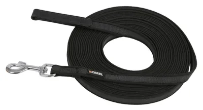 Produktbild von Kerbl Hundeleine 10 m Gummi Schwarz 81045