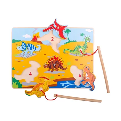 Obrázok produktu pre Bigjigs Toys Drevený chytač dinosaurov