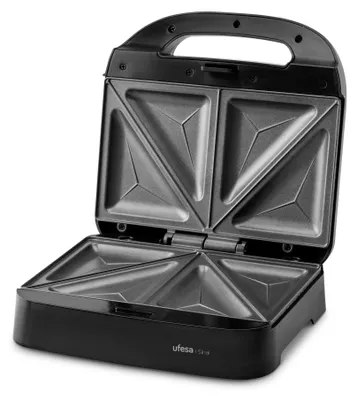 Produktbild von Ufesa Sinai Sandwichmaker 750W, 2 Sandwiches, Antihaft-Dreiecksplatten, Automati