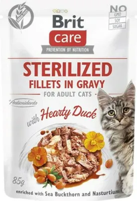 Image de Nourriture pour chats Brit Sterilized canard 85 g