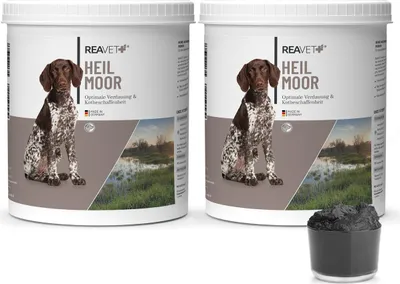 Produktbild von REAVET Heilmoor für Hunde 2 x 1,3kg - Verbessert die Kotbeschaffenheit, Optimale Verdauung, Immunsystem, Magen-Darm-Aktivität, Appetit Anregung I Natürliche Heilerde Moor Hund