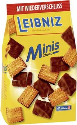 Produktbild von Bahlsen Leibniz Minis Choco Keks 125g Beutel, 12 Stück