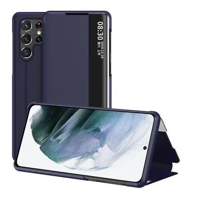 Immagine prodotto di Custodia per cellulare per Samsung Galaxy S22 Ultra 5G Custodia protettiva View Case, Colore:Blu