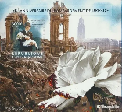 Produktbild von Briefmarken Zentralafrikanische Republik 2015 Mi Block 1355 (kompl. Ausgabe) postfrisch Bombardierung Dresdens