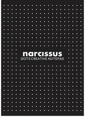 Produktbild von Notizblock A4 „Narcissus“ mit Punkten, schwarz, 60 Blatt, 6 Stück