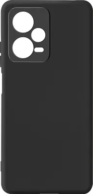 Produktbild von Halbsteife Silikon Handyhülle für Xiaomi Redmi Note 12 Pro, Soft Touch – Schwarz