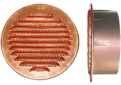 Obrázek produktu pro Větrací mřížka z mědi/plastu, Ø 80 mm