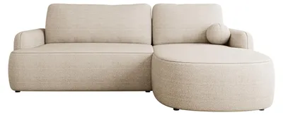 Produktbild von MIRJAN24 Ecksofa Loridu, Wohnzimmmer L-Form mit Schlaffunktion und Bettkasten (Farbe: Taro 01, Seite: Rechts)