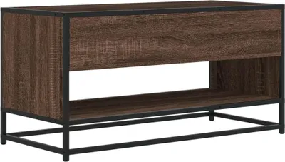 Produktbild von vidaXL TV-Schrank Braun Eichen-Optik 91x40x46 cm Holzwerkstoff Metall