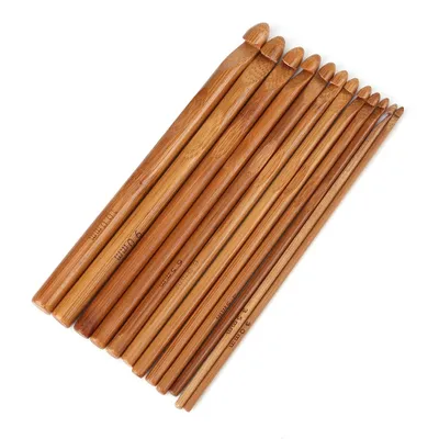 Zdjęcie produktu dla Igła bambusowa, zestaw igieł bambusowych, igła dziewiarska, szydełko, bambusowa igła dziewiarska, bambusowe szydełko, igła do swetrów