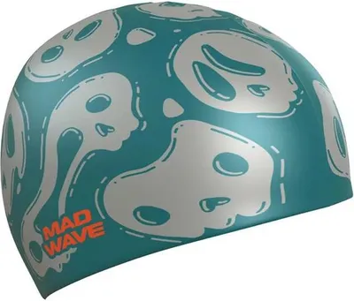 Image de Madwave Skulls Bonnet de bain Bleu Bleu One Size