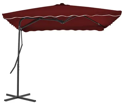 Obrázek produktu pro vidaXL Slunečník s ocelovou tyčí 250x250x230 cm Bordeaux červená