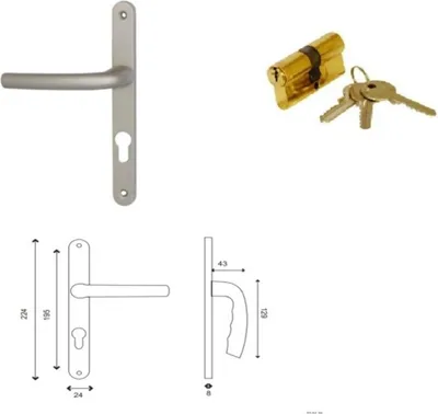 Image de Poignee et Barillet de Porte de service 010245F924
