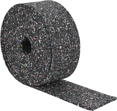 Produktbild von Schwarze Gummigranulat-Rolle, 500 x 10 x 1 cm, rutschfeste Matte für Büro und Werkstatt