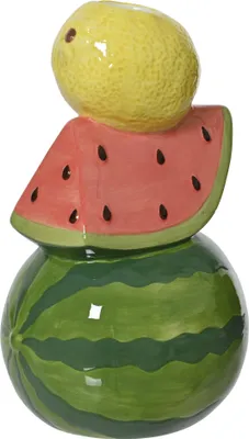 Produktbild von Dekorative Porzellanvase aus Dolomit Höhe 21cm Wassermelone Zitrone