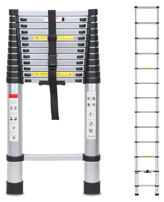 Produktbild von Ikodm Teleskopleiter Stehleiter 5m Alu  Mehrzweckleiter Multifunktionsleiter Ausziehleiter Anlegeleiter Aluleiter Platzsparend