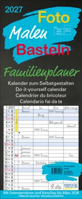 Produktbild von Foto-Malen-Basteln Familienplaner schwarz 2027