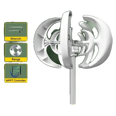 Obrázek produktu pro Generátor větrné energie, vertikální osa, vysoká účinnost, 24V, volný regulátor Mppt, 1000W