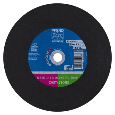 Produktbild von PFERD Cut-off wheels for chopsaws (CHOPSAW) SG CHOP HD CAST+STONE, 35 cm, 10 Stück(e)
