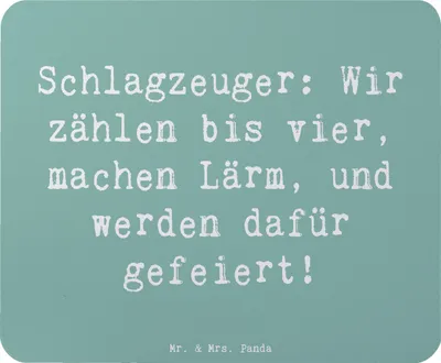 Produktbild von Mr. & Mrs. Panda Mouse Pad Spruch Schlagzeuger Stolz - Meeresbrise - Geschenk, laptop mauspad, Konzert, mousematte, Musik, Instrument, Band, Musiker, pc, Spielen lernen
