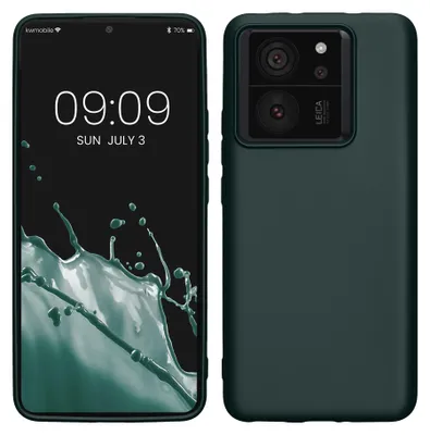 Produktbild von kwmobile Handyhülle für Xiaomi 13T / 13T Pro Hülle - Silikon Case metallisch schimmernd - Schutzhülle Cover - Metallic Petrol