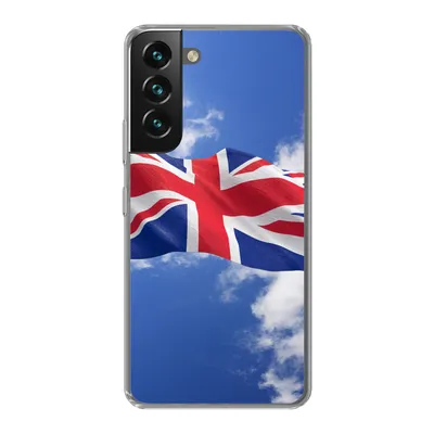 Produktbild von MuchoWow® Handyhülle Schutzhülle Hülle für Samsung Galaxy S22 Die Flagge des Vereinigten Königreichs weht am Himmel Silikon Softcase Handy Hülle - Mobiltelefonhülle