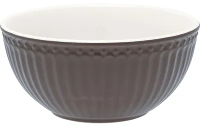 Imagen del producto de Greengate, cuenco para cereales Alice, color chocolate oscuro, 0,45 litros
