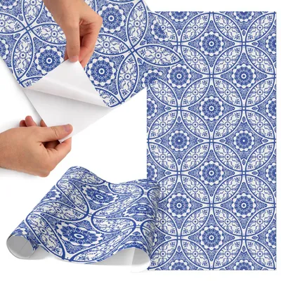 Produktbild von Möbelfolie 50x100 cm - Klebefolie Möbel - Selbstklebende Folie - Folie für Möbel - Möbelfolie Küche - Klebefolie Küche - Möbelfolie Schrank - Wasserdicht - Abwaschbar - Selbstklebend - Luftblasenfrei - Rückstandslos entfernbar - Zierfliesen