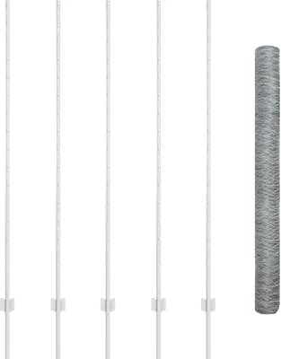 Produktbild von Möbel Zaunpfosten 10 Stück U-Kanal 160 cm feuerverzinkter Stahl, Sechseckzaun 1,6x10 m feuerverzinkter Stahl - Zaunzubehör 3336980