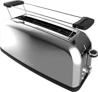 Produktbild von Cecotec Toastin' time 1100, 2 Scheibe(n), Edelstahl, Edelstahl, Tasten, Niveau, Drehregler, 1100 W, 220 - 240 V