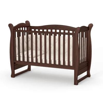 Produktbild von Veres LD15 Babybett (120x60 cm) Klassisches Modell aus Holz - Nussbaum