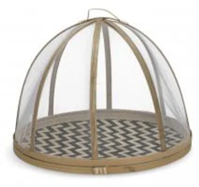 Immagine prodotto di H&H Copricibo In Bambù Con Vassoio Cm 30Xh20