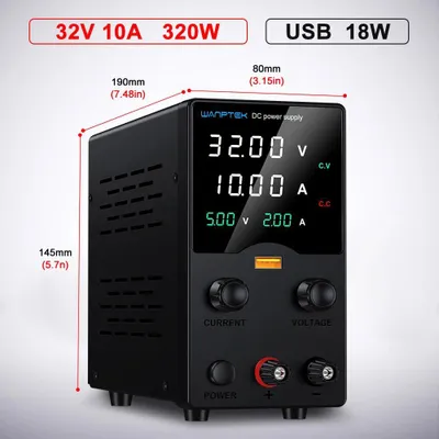 Produktbild von Labornetzgerät DC - GA3010H 32V 10A - Einstellbare Spannung und Strom - Einzelausgang 0–10A - USB-Schnellladung - 300W