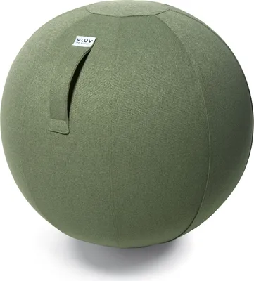 A green VLUV Sitzball on a white background.