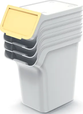 Immagine prodotto di Set di 4 cestini per rifiuti Sistema di differenziazione dei rifiuti Kaddi Q plastica