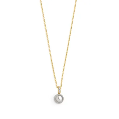 Produktbild von Xenox XS5194G Halskette mit Anhänger Damen Pearl Dreams Zirkon Silber Vergoldet