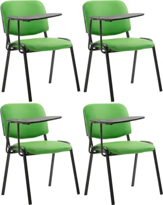 Produktbild von CLP 4er Set Stühle Ken mit Klapptisch Kunstleder gepolstert grün