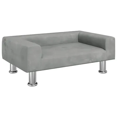 Immagine prodotto di vidaXL Divano per bambini grigio chiaro 70x45x26,5 cm in velluto