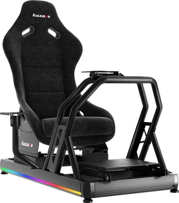 Produktbild von Huzaro Speed 9.0 | Racing Simulator Cockpit mit LED-Beleuchtungsfunktion F-GT | Frei verstellbar | mit allen Lenkrädern und Pedalen kompatibel 
