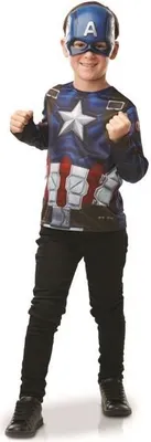Produktbild von Captain America Kostümset für Kinder blau -