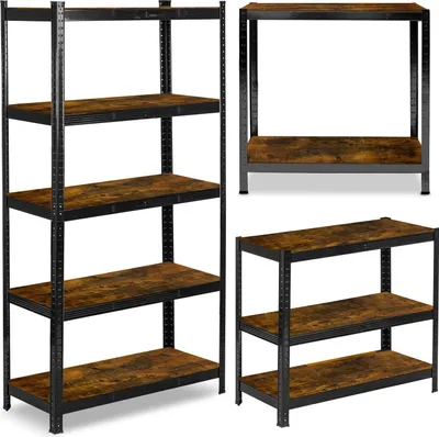 Produktbild von Lagerregal aus Metall 180 x 90 x 40 cm Humberg HR-852 schwarz