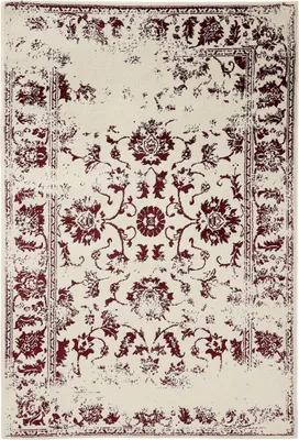 Produktbild von benuta Vintage Teppich Wohnzimmer Suki Creme/Rot 200x300 cm Wohnzimmerteppich Schlafzimmer weich orientalisch Rechteckig