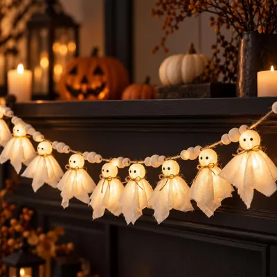 Obrázok produktu pre Halloweenová svetelná girlanda, animatronická dekorácia na Halloween, výška 2,1 m