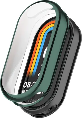 Immagine prodotto di Per Xiaomi Smart Band 9 copertura completa Soft TPU placcato Smart Case Cover protettiva verde