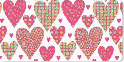 Produktbild von MuchoWow® Mauspad Mousepad Mädchen - Herz - Liebe - Muster - Mädchen - Kinder - Kinder - Kind 60x30 cm - Mousepads - Maus Mat - Pad - Mausunterlage - Nachhaltig
