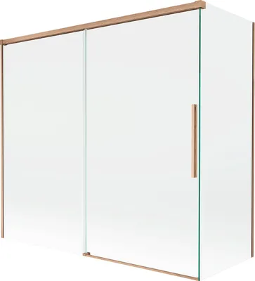 Immagine prodotto di Mexen Rox paravia della vasca da bagno a 2 ante scorrevoli 170 + 75 x 150 cm, trasparente, rame spazzolato - 8C9-170-075-65-00