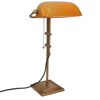 Productafbeelding van Bankierslamp Ancilla brons met bruin