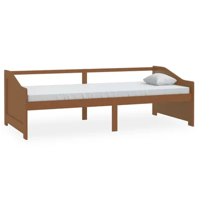 Immagine prodotto di vidaXL Divano letto a 3 posti, marrone miele, legno massello di pino, 90x200 cm