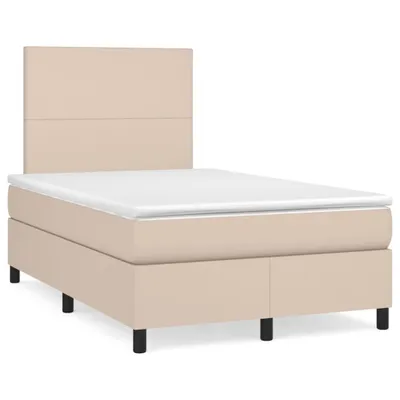 Produktbild von vidaXL Boxspringbett Matratze Cappuccino-Braun 120x200cm Kunstleder