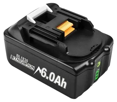 Immagine prodotto di Batteria per utensili elettrici - Batteria di ricambio agli ioni di litio da 18 V - 6,0 Ah (6000 mAh) - Confezione da 2 - Compatibile con BL1860, BL1850, BL1840B, BL1830B